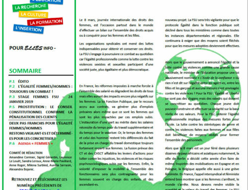 POUR ELLES infos – septembre 2019
