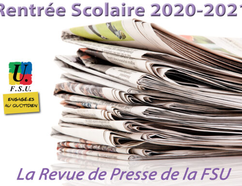 La revue de presse de la FSU spéciale Rentrée 2020 – 2021