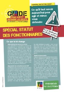 GUIDE FSU - FICHE "SPÉCIAL STATUT"