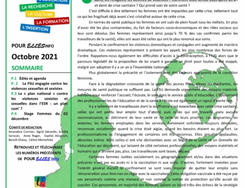 POUR ELLES infos – octobre 2021